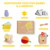 8 in 1 Montessori Toys for Babies 0-6 Month-Baby Tummy Time, Black White Card for Newborns,Rainmaker Rattle for Babies, Tissue Box,Spinning Drum,Ball with Bell-Baby Sensory Developmental Toys view 2