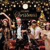 Avezano Merry Christmas Happy New Year Banner Christmas Black Gold Banner Happy New Year Backdrop Party Decorations view 3