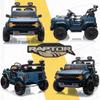 24v Ride On Toy for Big Kids,2-4.3 Mph,Ford Bronco Raptor Licensed Electric 2 Seater Ride On Car with Remote Control,Off-Road Wheels,Bluetooth Music Player,Spring Suspension,Safety Belts,Blue view 3
