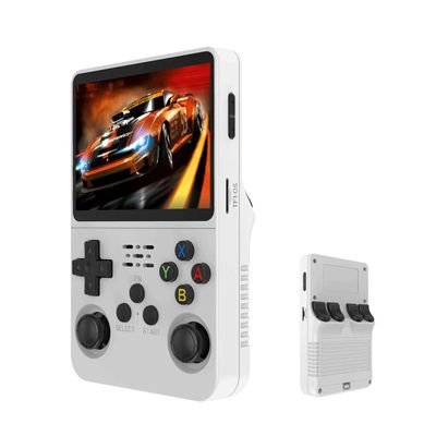 Actualia R36S Retro Handheld Game Console with 64G Built-in 15000+ Classic Games, Open Source Linux System 3.5 Inch IPS Screen Portable Pocket Video Player, White