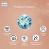 blinger Shimmer Crystal Refill Pack  as seen on Shark Tank | 5 Discs  75 Precision-Cut Glass Crystals | Hair-Safe Accessories | Styling Tool Not Included| Aquamarine 4 mm view 2