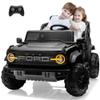 24v Ride On Toy for Big Kids,2-4.3 Mph,Ford Bronco Raptor Licensed Electric 2 Seater Ride On Car with Remote Control,Off-Road Wheels,Bluetooth Music Player,Spring Suspension,Safety Belts,Black view 1