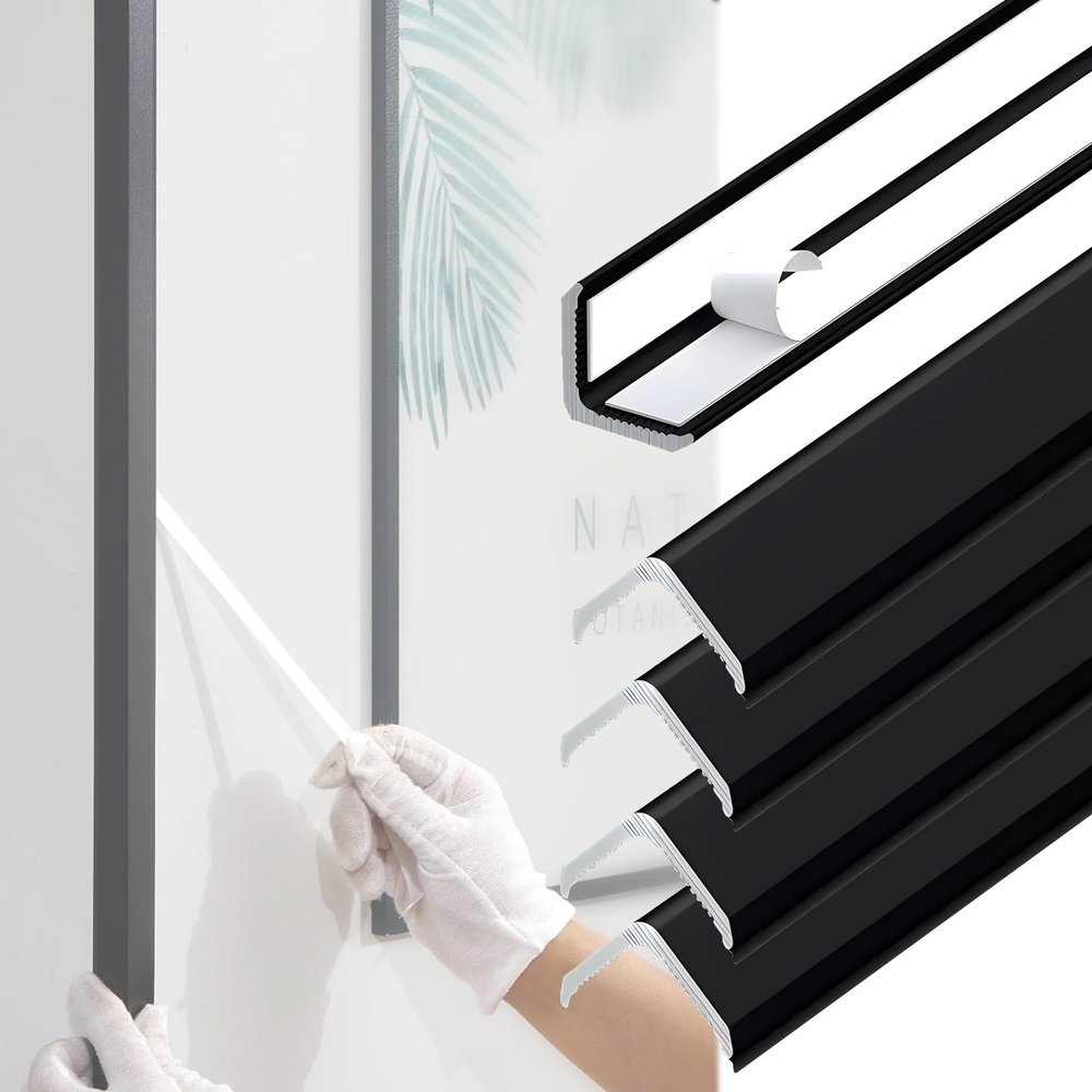 HDYZJQ Aluminum Self-Adhesive Wall Corner Protectors - 5 PCS, Corner Bumpers for Furniture Countertop Bed Frame, 0.8 1 1.2 in Wide 90 Degree Angle Edge Shield Strips(W3cm L120cm/47.2in)