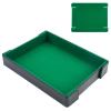 Buweeo PU Leather Dice Tray Magnetic Folding Dice Rolling Mat with Green Felt Lining for Dice Games Portable Tabletop Board Games Tray view 1