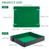 Buweeo PU Leather Dice Tray Magnetic Folding Dice Rolling Mat with Green Felt Lining for Dice Games Portable Tabletop Board Games Tray view 2