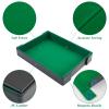 Buweeo PU Leather Dice Tray Magnetic Folding Dice Rolling Mat with Green Felt Lining for Dice Games Portable Tabletop Board Games Tray view 3