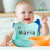 FCQIANKM Personalized Silicone Baby Bibs Spoon and Fork Set with Name Icon Custom Toddler Bibs Personalized Baby Gifts view 2