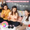 Mgaolo Mini Karaoke Machine for Kids Adults,Portable Bluetooth Speaker with 2 Wireless Microphones,Gift Toys with MP3 Player for Boys Girls 3-12 Year Old Birthday Family Home Party Present (Pink) view 4