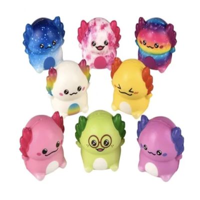 Nikki's Knick Knacks Mini Squish Axolotl - Slow Rise Stress Relief, Fidget Toy, Sensory Play, Party Favors, Reward Chest, Treasure Chest, Goodie Bags - Rainbow, Galaxy, Tie Dye, and More! - 8 Piece