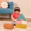B. toys  Sensory Foam Building Blocks for Kids  8 Pieces Textured Stacking Toys for Babies 6 12 Months  Soft Geometric Shapes with Tactile Fabric Cover  Foam Blocks for Toddlers view 3