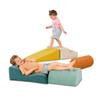 B. toys  Sensory Foam Shapes  5 Pieces Foam Building Set  Cylinder, Ramp, Stair, Wavy Ramp, Half  Cylinder  Removable & Machine  Washable Covers  12+ Months  WonderShapes view 1