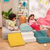 B. toys  Sensory Foam Shapes  5 Pieces Foam Building Set  Cylinder, Ramp, Stair, Wavy Ramp, Half  Cylinder  Removable & Machine  Washable Covers  12+ Months  WonderShapes view 3