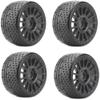 Powerhobby 1/8 GT Hot Dot Belted Mounted Tires 17mm w Claw Wheels (4) (Medium Soft) view 1