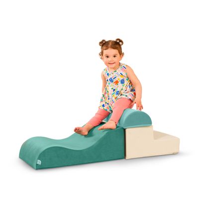 B. toys  Sensory Foam Building Shapes for Toddlers  3 Pieces Climbing Set with Stairs, Ramp & Half-Cylinder  Machine Washable Baby Toys with Removable Covers  Indoor Play Equipment for 12+ Months