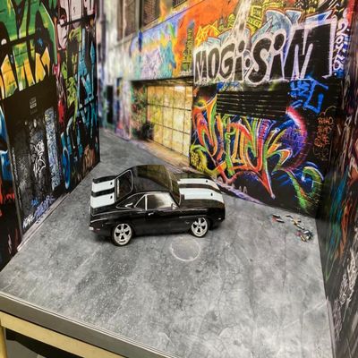 Generic 1/10 Scale RC Scale Garage Walls/Diorama/backdrop - 4pc WALL DECAL KIT - for R/C Crawler, Cars trucks - Urban Street Art Overload