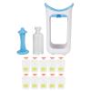Squeeze Station, Press and Storage System, Portable Fruit Puree Press, Food Bag with Non-Slip Base for Home Kitchen in Rose Red Colour (Blue) view 1