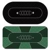YUZPKRSI 70 x 35 Inch Poker Mat Green + Oval Black Texas Holdem Poke Table Top