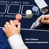 YUZPKRSI 70 x 35 Inch Poker Mat Blue + Waterproof Black&Gold Poke Mat view 3