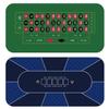YUZPKRSI 70 x 35 Inch Poker Mat Blue + Roulette Mat view 1