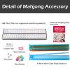 American Mahjong Game Set, 166 White Tiles, 4 All-in-One Color Rack/Pushers, Mahongg Tile Set with Blue Bag,Protective Sleeve for Mahjong Racks and PushersMahjongg Pusher Drawstring Bag(23.6 Inches view 4