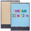 CHEFAN 2 PCS Felt Board for Toddlers Large Flannel Board for Wall, Felt Stories Learning Board with 2 Storage Pocket for Preschool Classroom and Daycare, 32 * 22 Inch, Blue and Brown view 1