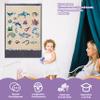 CHEFAN 2 PCS Felt Board for Toddlers Large Flannel Board for Wall, Felt Stories Learning Board with 2 Storage Pocket for Preschool Classroom and Daycare, 32 * 22 Inch, Blue and Brown view 3