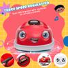 12V Dual Battery Electric Ride on Kids Bumper Car w/Remote Control,360 Degree Spin,Push Rod Rocker Horse Function,3-Speeds Babies & Toddlers Bumping Car Ride on Toy Gift for 1-4 Years Children (Red) view 2