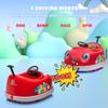 12V Dual Battery Electric Ride on Kids Bumper Car w/Remote Control,360 Degree Spin,Push Rod Rocker Horse Function,3-Speeds Babies & Toddlers Bumping Car Ride on Toy Gift for 1-4 Years Children (Red) view 3