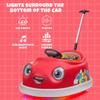 12V Dual Battery Electric Ride on Kids Bumper Car w/Remote Control,360 Degree Spin,Push Rod Rocker Horse Function,3-Speeds Babies & Toddlers Bumping Car Ride on Toy Gift for 1-4 Years Children (Red) view 4