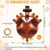 6 Pcs Turkey Balloons, Thanksgiving Foil Balloons, Fall Harvest Party Decorations Fall Party Balloons for Birthday Thanksgiving Autumn Fall Theme Party Decorations view 2