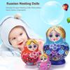NMGMJQ Matryoshka Stacking Dolls 10 Pieces Wooden Russian Doll Matryoshka Nesting Dolls Home Decor Ornaments Gift Matryoshka Doll Russian view 4