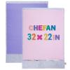 CHEFAN 2 PCS Felt Board for Toddlers Large Flannel Board for Wall, Felt Stories Learning Board with 2 Storage Pocket for Preschool Classroom and Daycare, 32 * 22 Inch, Pink and Purple view 1