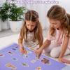 CHEFAN 2 PCS Felt Board for Toddlers Large Flannel Board for Wall, Felt Stories Learning Board with 2 Storage Pocket for Preschool Classroom and Daycare, 32 * 22 Inch, Pink and Purple view 4