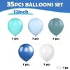 Ocean Themed Party Balloons, 12 Inches Turquoise Teal Blue Clear Metallic Balloons for Ocean Shark Sea Themed Pool Party Baby Shower Birthday Beach Decorations view 2