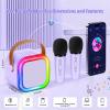 Mini Karaoke Machine for Kids,Girl Toys,Karaoke Microphone Wireless for Kids,Gifts for 4,5,6,7,8,9,10 Year Old Girl Toys (Purple) view 2