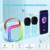 Mini Karaoke Machine for Kids,Girl Toys,Karaoke Microphone Wireless for Kids,Gifts for 4,5,6,7,8,9,10 Year Old Girl Toys (Blue) view 2