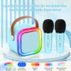 Mini Karaoke Machine for Kids,Girl Toys,Karaoke Microphone Wireless for Kids,Gifts for 4,5,6,7,8,9,10 Year Old Girl Toys (Blue) view 4
