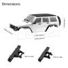 GIXCEL 6.10inch Wheelbase RC Body Shell, ABS Cherokee Body with Front Rear Bumpers for 1/18 RC Crawler TRX4M Bronco Defender Chassis Upgrades, Spare Wheel Tire Included (Pearl White) view 2