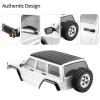 GIXCEL 6.10inch Wheelbase RC Body Shell, ABS Cherokee Body with Front Rear Bumpers for 1/18 RC Crawler TRX4M Bronco Defender Chassis Upgrades, Spare Wheel Tire Included (Pearl White) view 4