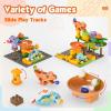 Airkid Marble Runs for Kids 4-8,Marble Run for Kids Ages 3-5 with Dinosaur Building Blocks,Dinosaur Toys,STEM Building Toys with 4 Marble Track Compatible with Major Brands view 2