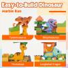 Airkid Marble Runs for Kids 4-8,Marble Run for Kids Ages 3-5 with Dinosaur Building Blocks,Dinosaur Toys,STEM Building Toys with 4 Marble Track Compatible with Major Brands view 3