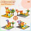 Airkid Marble Runs for Kids 4-8,Marble Run for Kids Ages 3-5 with Dinosaur Building Blocks,Dinosaur Toys,STEM Building Toys with 4 Marble Track Compatible with Major Brands view 4