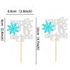 24Pcs Snowflake Onederland Cupcake Topper Winter Baby Shower Cupcake Picks view 2