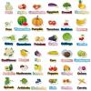 CHEFAN Fruits and Vegetables Felt Board Pieces, Precut Flannel Board Pieces, Felt Figures Sets Flannel Graph Educational Learning Toys for Kindergarten, Preschool, Toddlers - 76 Pcs view 1