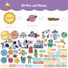 CHEFAN Outer Space Felt Board Pieces, Solar System Prect Flannel Pieces, Universe Planets with Words Felt Figures for Toddlers, Interactive Storytelling Teaching Play Kits for Preschool, Homeschool view 2
