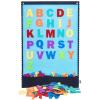CHEFAN Felt Board - Large Flannel Board for Wall, 104 Felt Letters, 32'' X 22'' Interactive Storytelling & Play Learning for Home & Classroom Use(2 Sets of Uppercase&Lowercase Letters) view 1