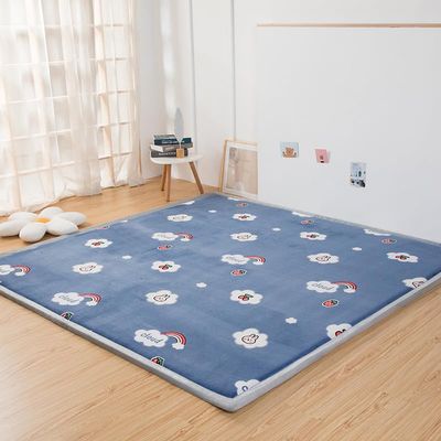 Dmkjdzsw Coral Velvet MatArea Rugs,Yoga Mat Exercise Pads,children'sLarge Foldable Play Mat, Extra Soft Activity Floor Mat Playroom Bedroom-K-60 * 180cm