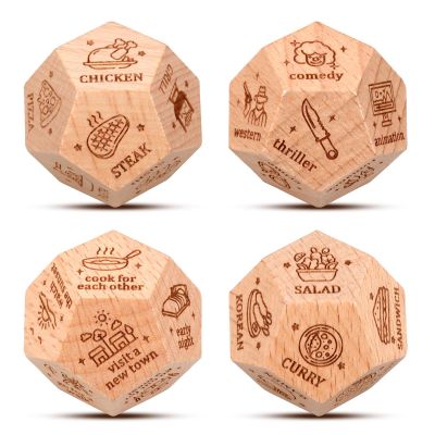 4PCS Date Night Ideas Dice Couples Gifts for Boyfriend Girlfriend Husband Wife Anniversary Wedding Gifts for Couples Dinner Decider Dice Birthday Gifts Women Men Halloween Boo Basket Stuffers