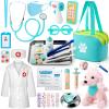 Sundaymot Doctor Kit for Kids, 37PC Pretend Play Doctor Toys, Doctor Kit for Toddlers 3-5, with Dog Toy, Medical Bag, Stethoscope and Other Accessories, for Boys and Girls Fun Role Playing Game view 1