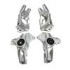 KEBEILEE CNC Alu7075 Front Spindle Knuckle+C Hub for LOSI Super Rock Rey 1/6 8S (Silver) view 3